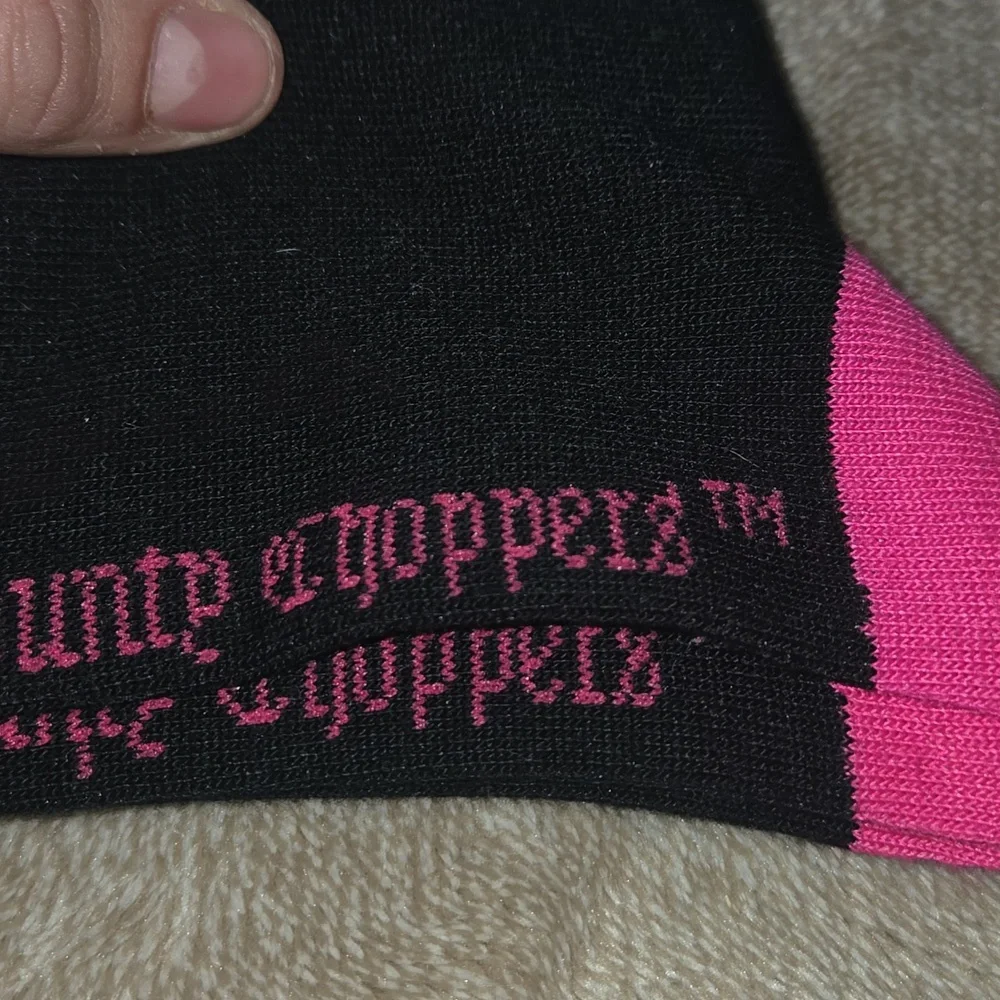 Vintage Orange County Choppers OCC Womens Black and Pink Socks Size 9-11